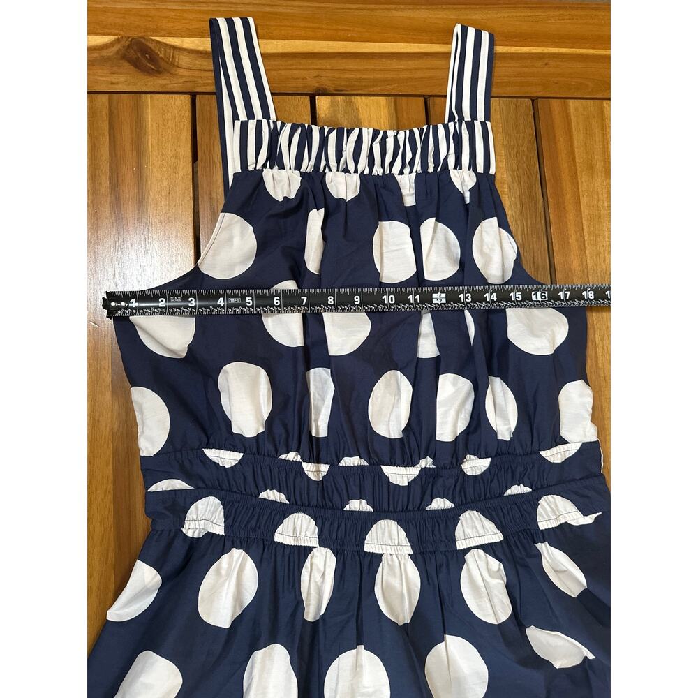 Anthropologie Somerset Poplin Halter Maxi Dress NWT XL Navy White Polka Dot - Picture 8 of 12